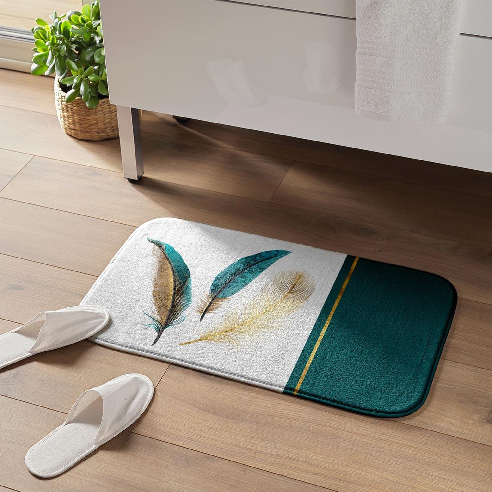 Voir la diapositive 5 : Douceur d'Intérieur Tapis de bain  plumiss  45x75cm multicolore