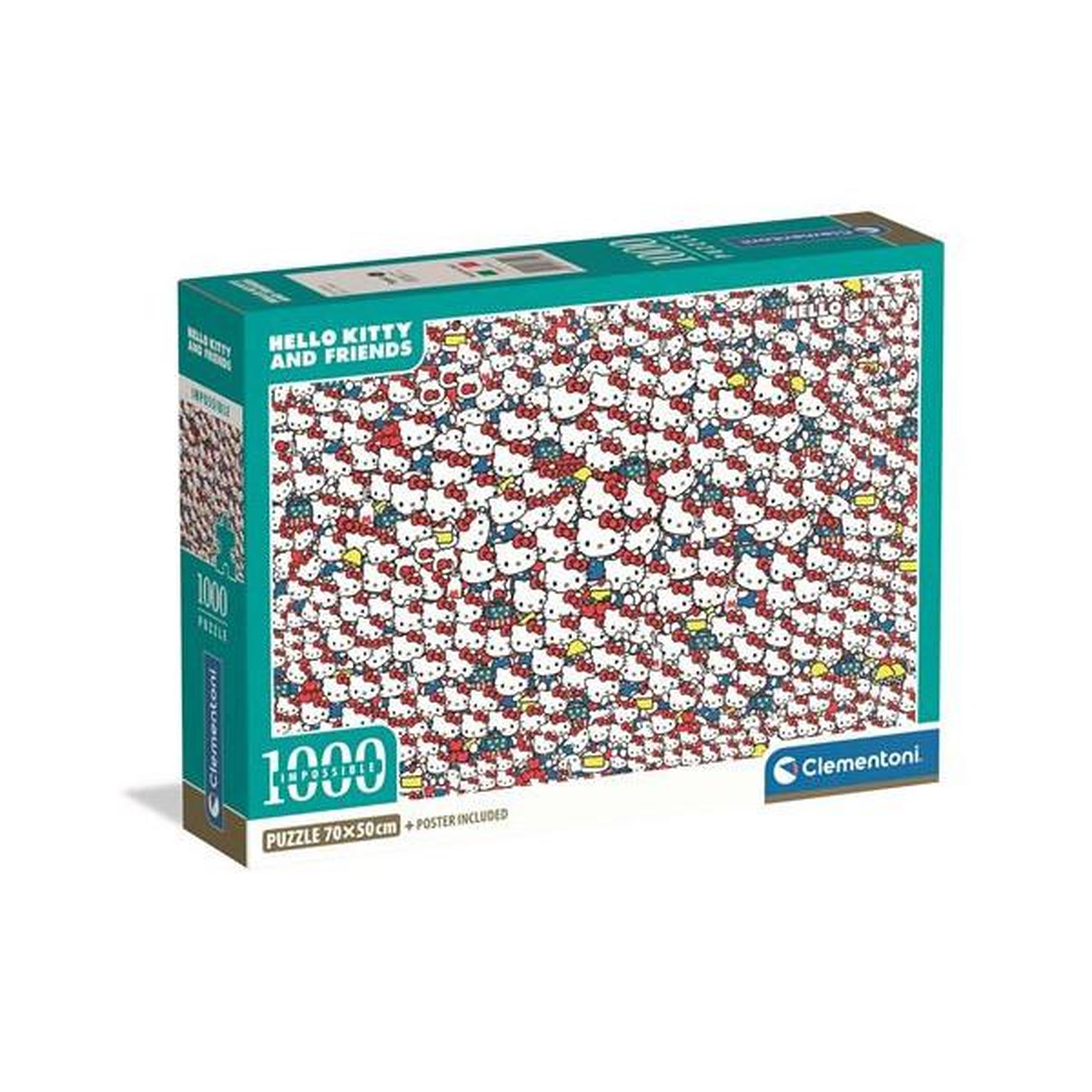 CLEMENTONI Puzzle compact 1000 pièces Clementoni Impossible Hello Kitty