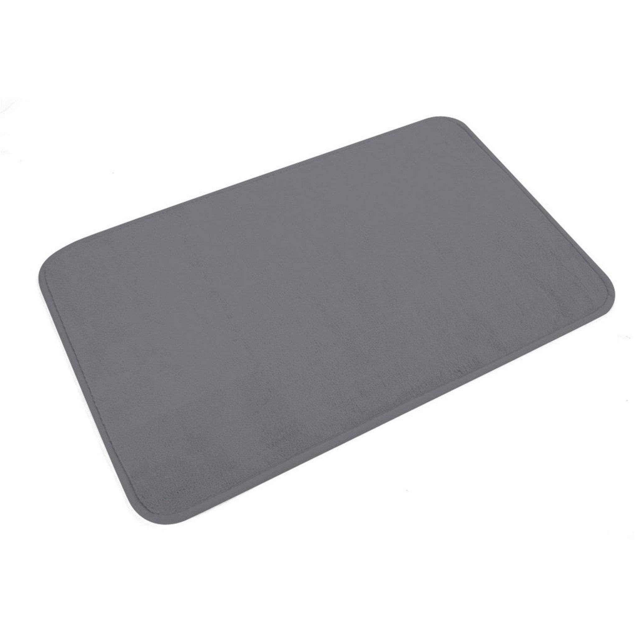 Douceur d'Intérieur Tapis de bain microfibre  vitamine ii  45x75cm anthracite