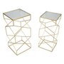 Voir la diapositive 2 : Paris Prix Lot de 2 Tables d'Appoint Design  Glassy  68cm Or