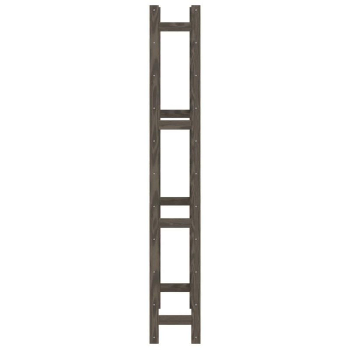 VIDAXL Casier à bouteilles pour 77 bouteilles gris bois pin solide