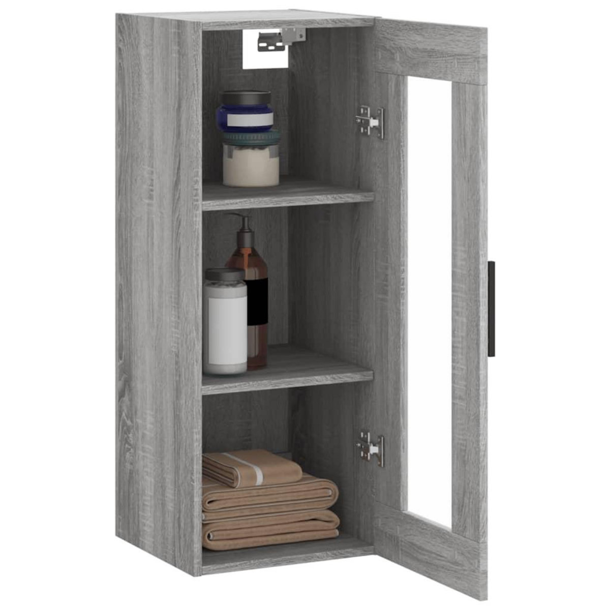 VIDAXL Armoire murale sonoma gris 34,5x34x90 cm