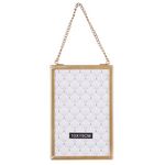 TOILINUX Lot 2x Cadre photo à suspendre design Gold Home PM - Doré