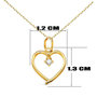 Voir la diapositive 4 : L'ATELIER D'AZUR Collier - Pendentif Or 18 Carats 750/000 Jaune  - Coeur - Chaine Dorée