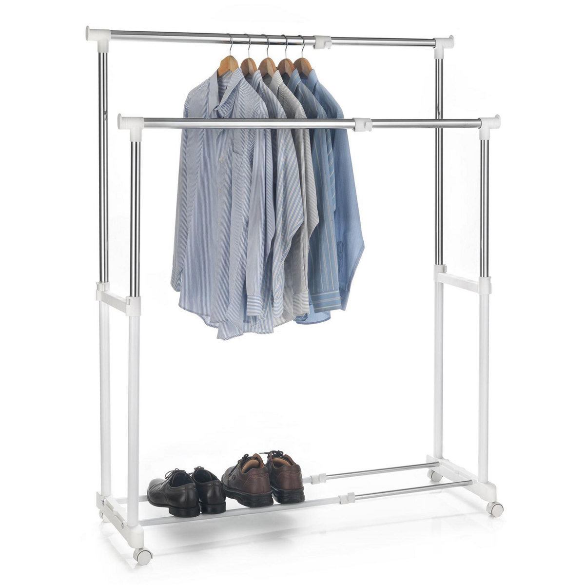 IDIMEX Portant à vêtements CASA, en métal chromé