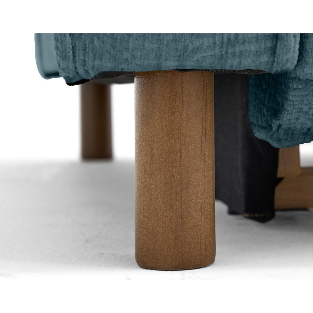 LISA DESIGN Jake - canapé d'angle droit 5 places convertible en tissu velours relief