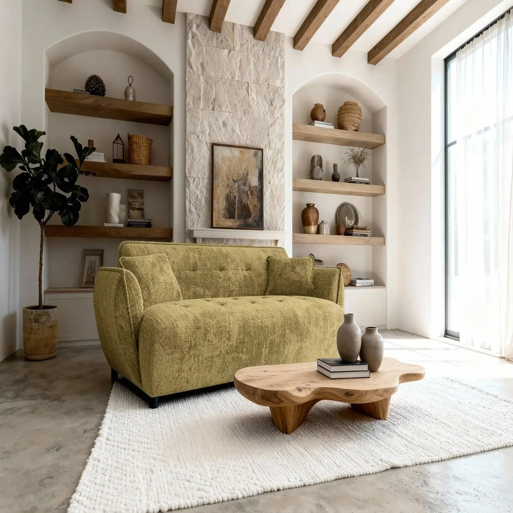 Voir la diapositive 4 : CASANOVA PARIS Mona - canapé droit tissu chenille 3 places