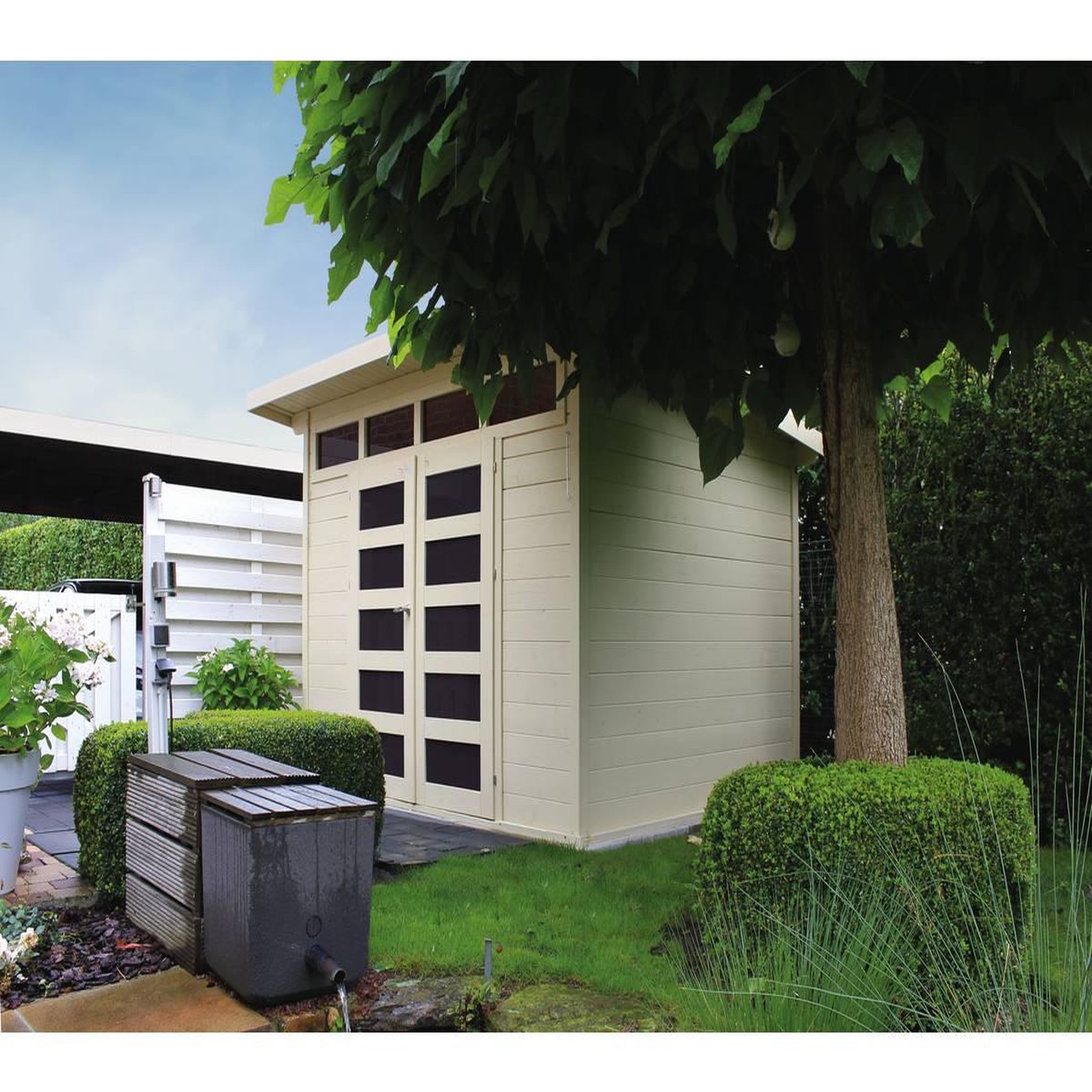 Voir la diapositive 3 : Habitat et Jardin Abri jardin bois  Verona  - 7.2 m² - 3 x 2.4 x 2.33 m - 28 mm