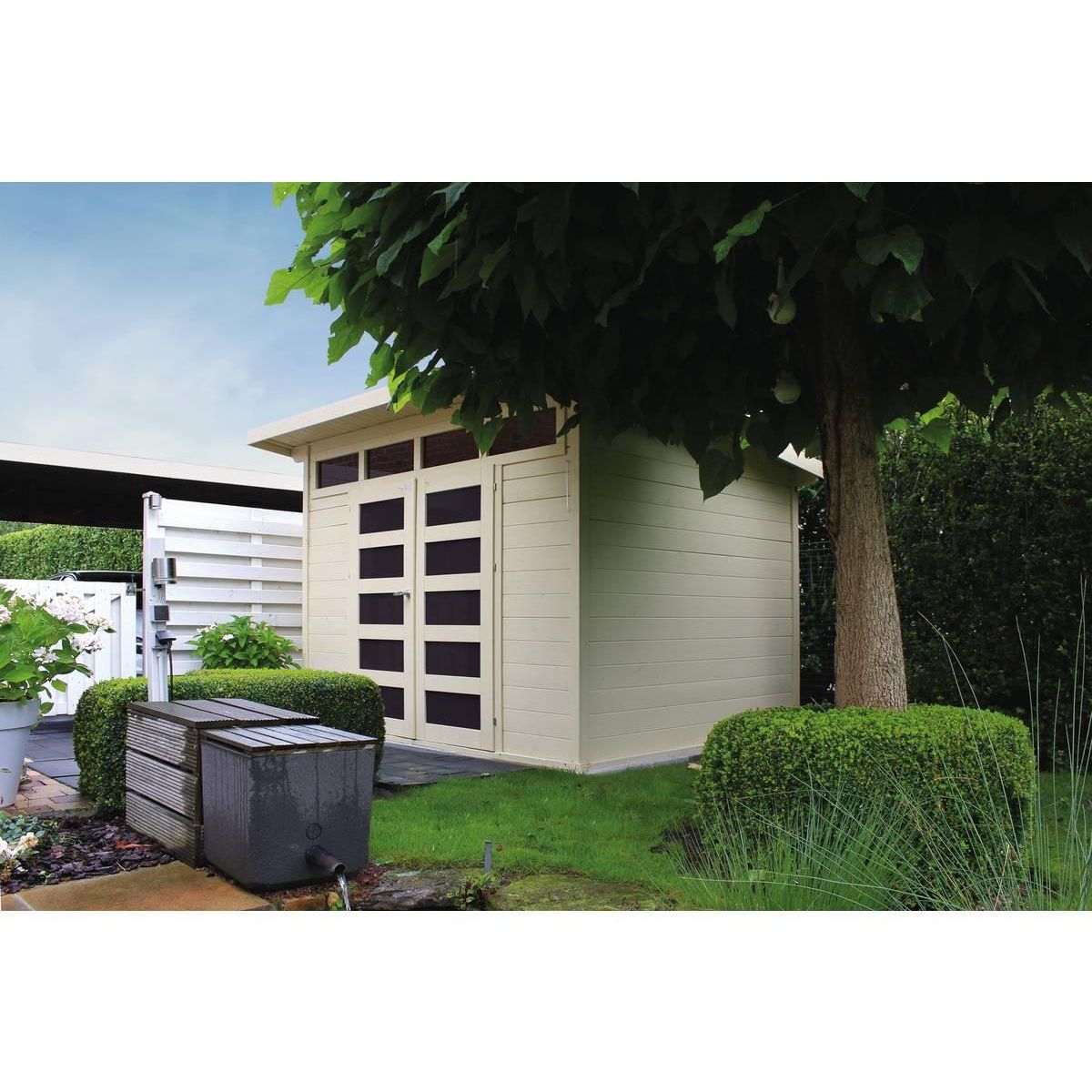 Habitat et Jardin Abri jardin bois  Verona  - 7.2 m² - 3 x 2.4 x 2.33 m - 28 mm