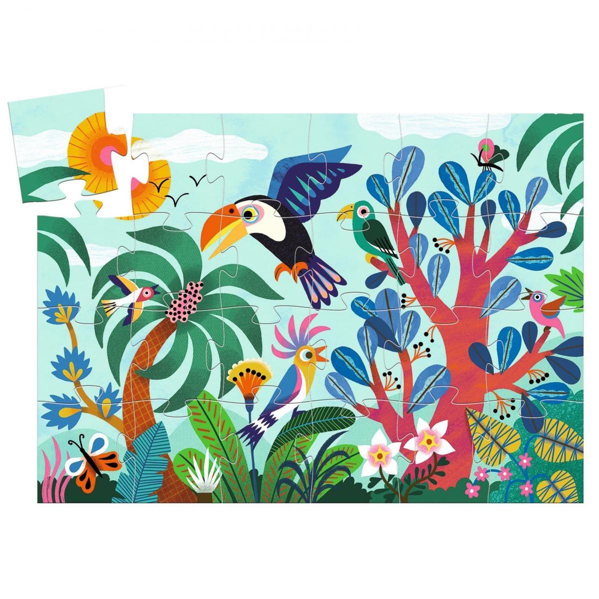 Voir la diapositive 2 : Djeco Puzzle silhouette coco le toucan 24 pieces