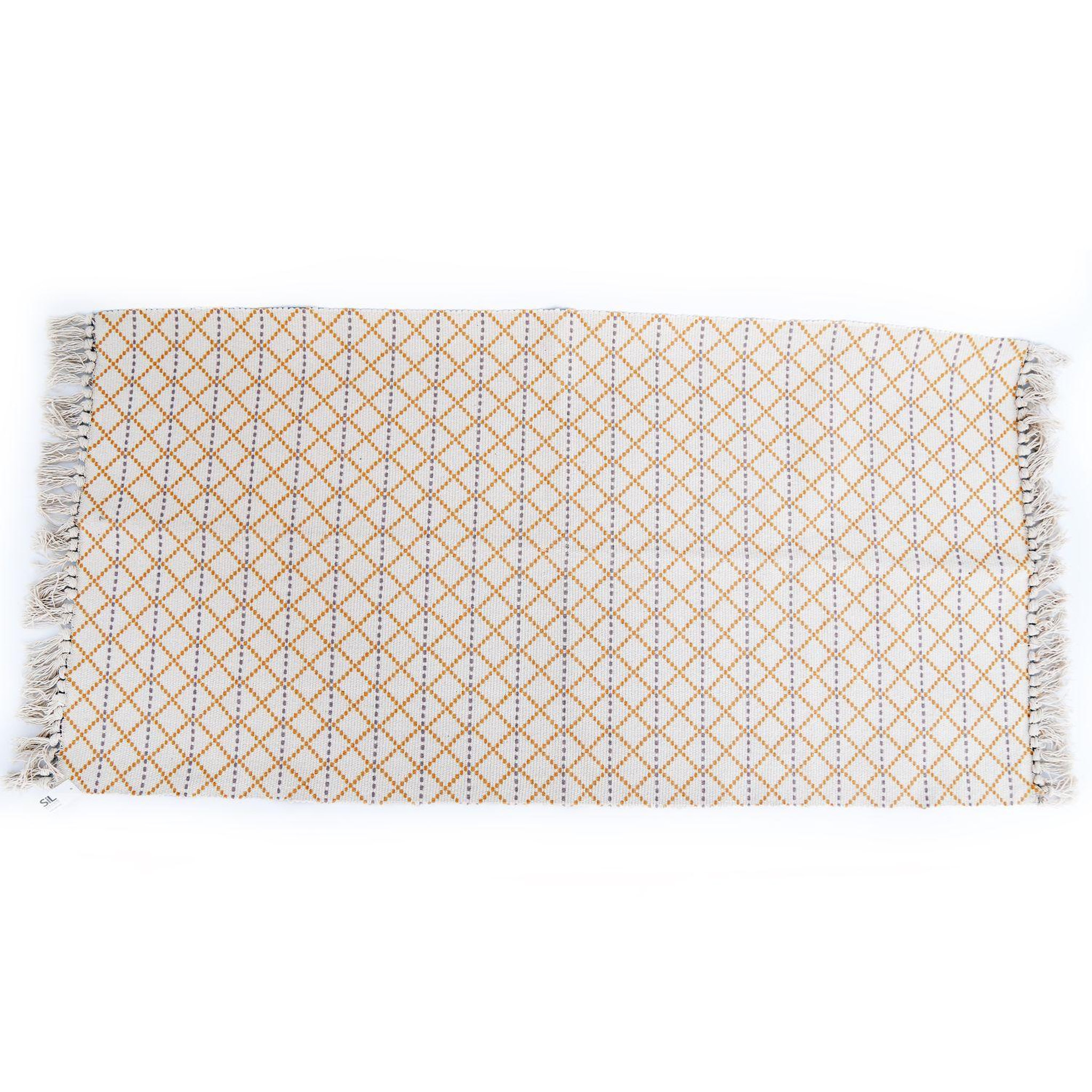 HEART OF THE HOME Tapis ethnique à frange raasa - l. 140 x l. 70 cm - beige