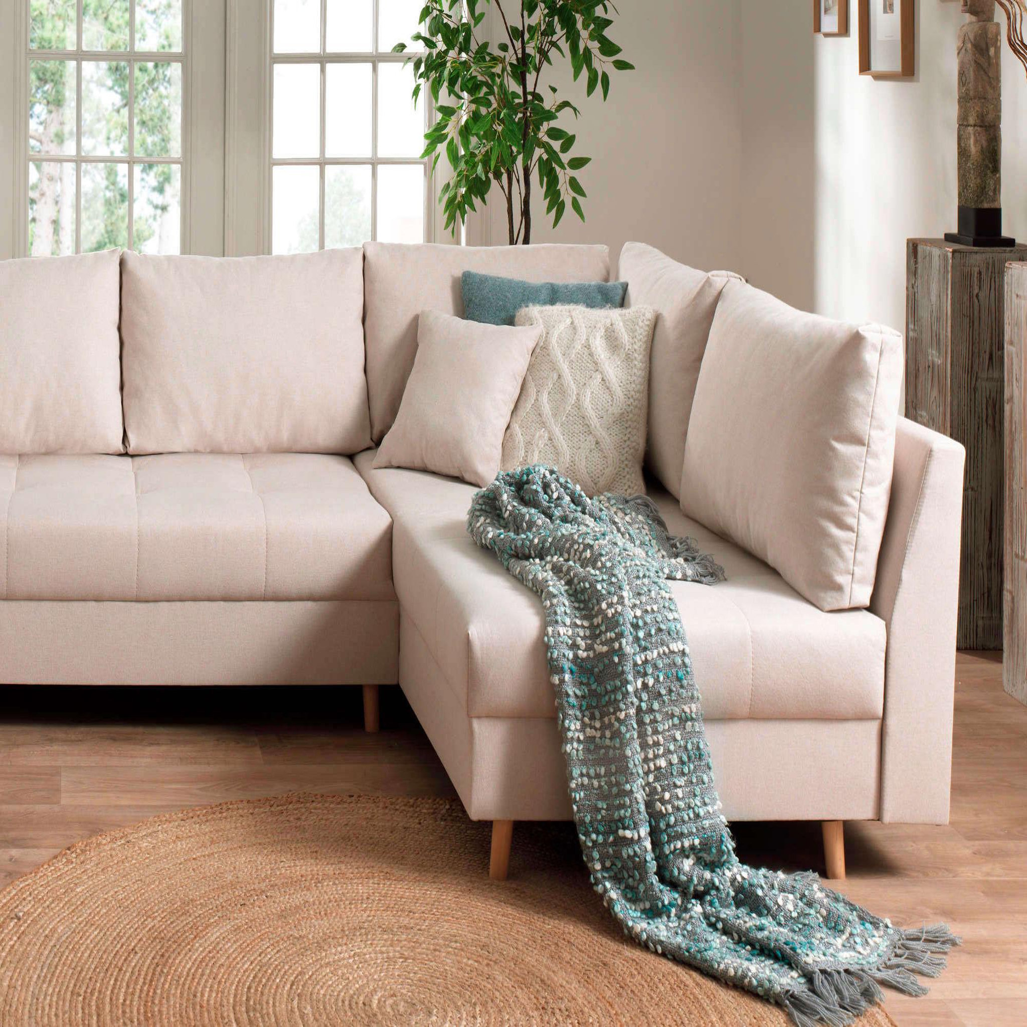 Voir la diapositive 3 : LISA DESIGN Rune - canapé panoramique - 7 places - style scandinave - droit