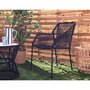 Voir la diapositive 4 : BEST MOBILIER Zambra - salon bas de jardin 2 places + table mosaïque - en corde et métal - noir