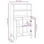 Voir la diapositive 6 : VIDAXL Buffet haut Chene sonoma 60x36x110 cm Bois d'ingenierie