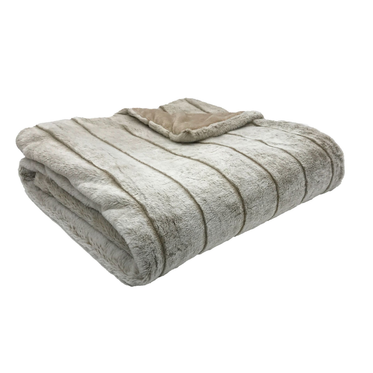 ACTUEL Plaid effet fausse fourrure 400 GSM