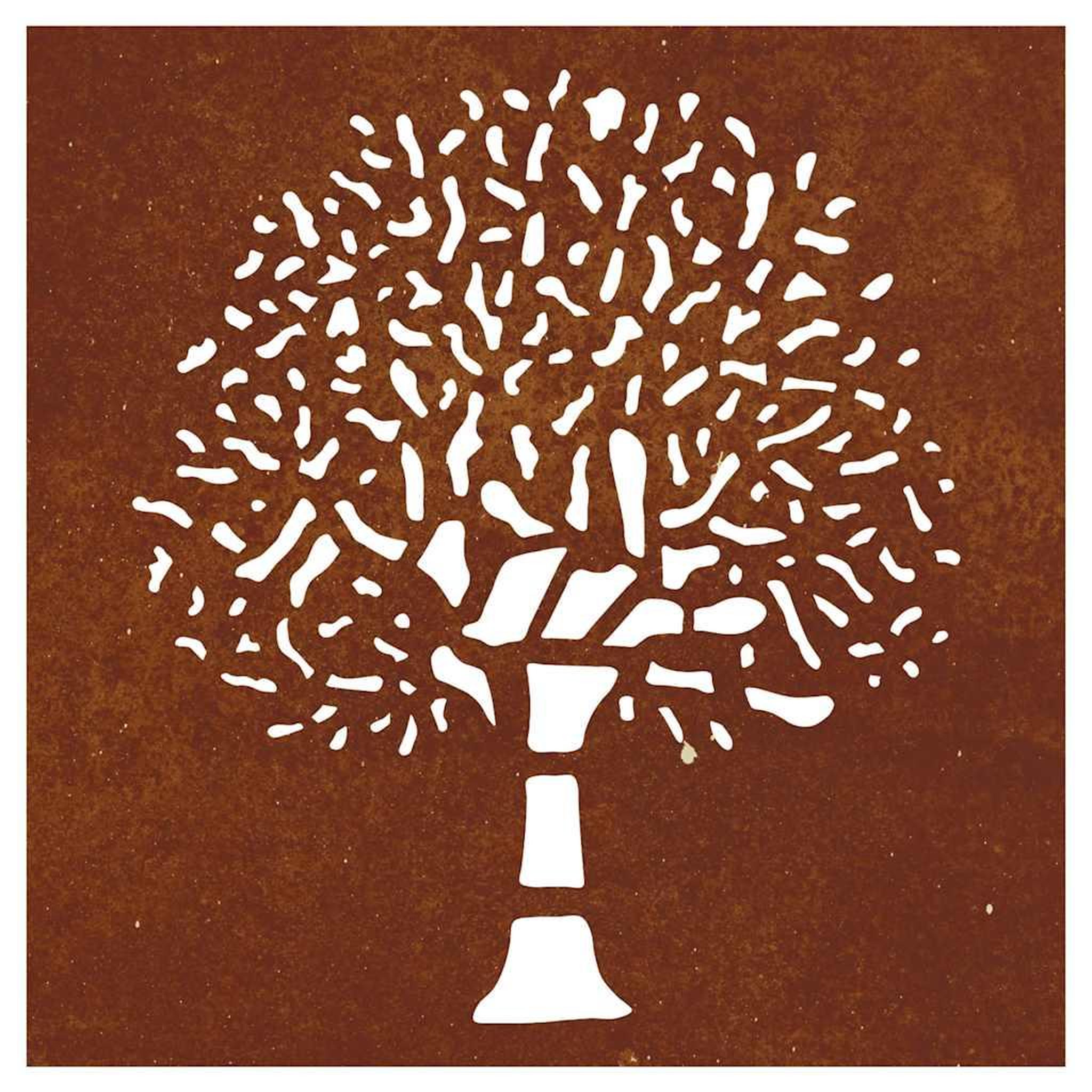 Voir la diapositive 5 : VIDAXL Decoration murale jardin 55x55 cm acier corten design d'arbre