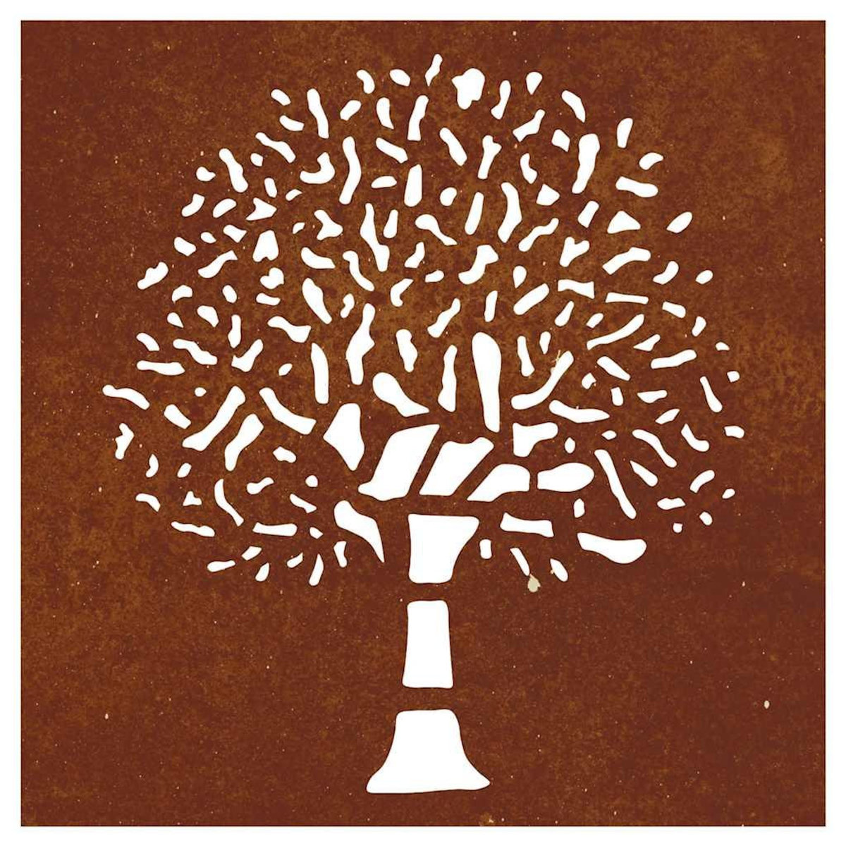 VIDAXL Decoration murale jardin 55x55 cm acier corten design d'arbre