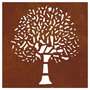 Voir la diapositive 5 : VIDAXL Decoration murale jardin 55x55 cm acier corten design d'arbre