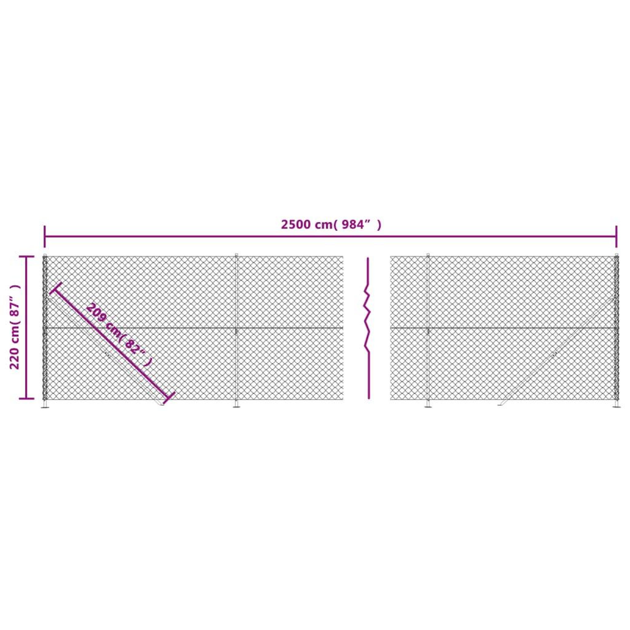 Voir la diapositive 6 : VIDAXL Cloture a mailles losangees avec bride vert 2,2x25 m