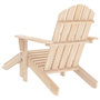 Voir la diapositive 4 : VIDAXL Chaise de jardin Adirondack avec pouf bois de sapin solide