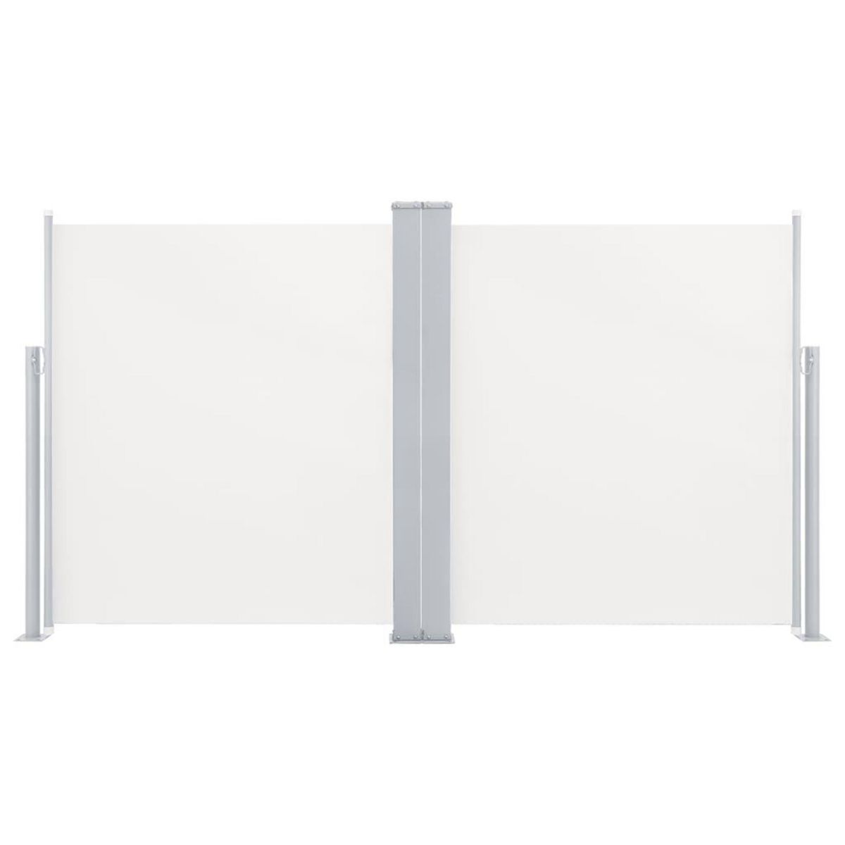 VIDAXL Auvent lateral double retractable de patio 170x600 cm Creme