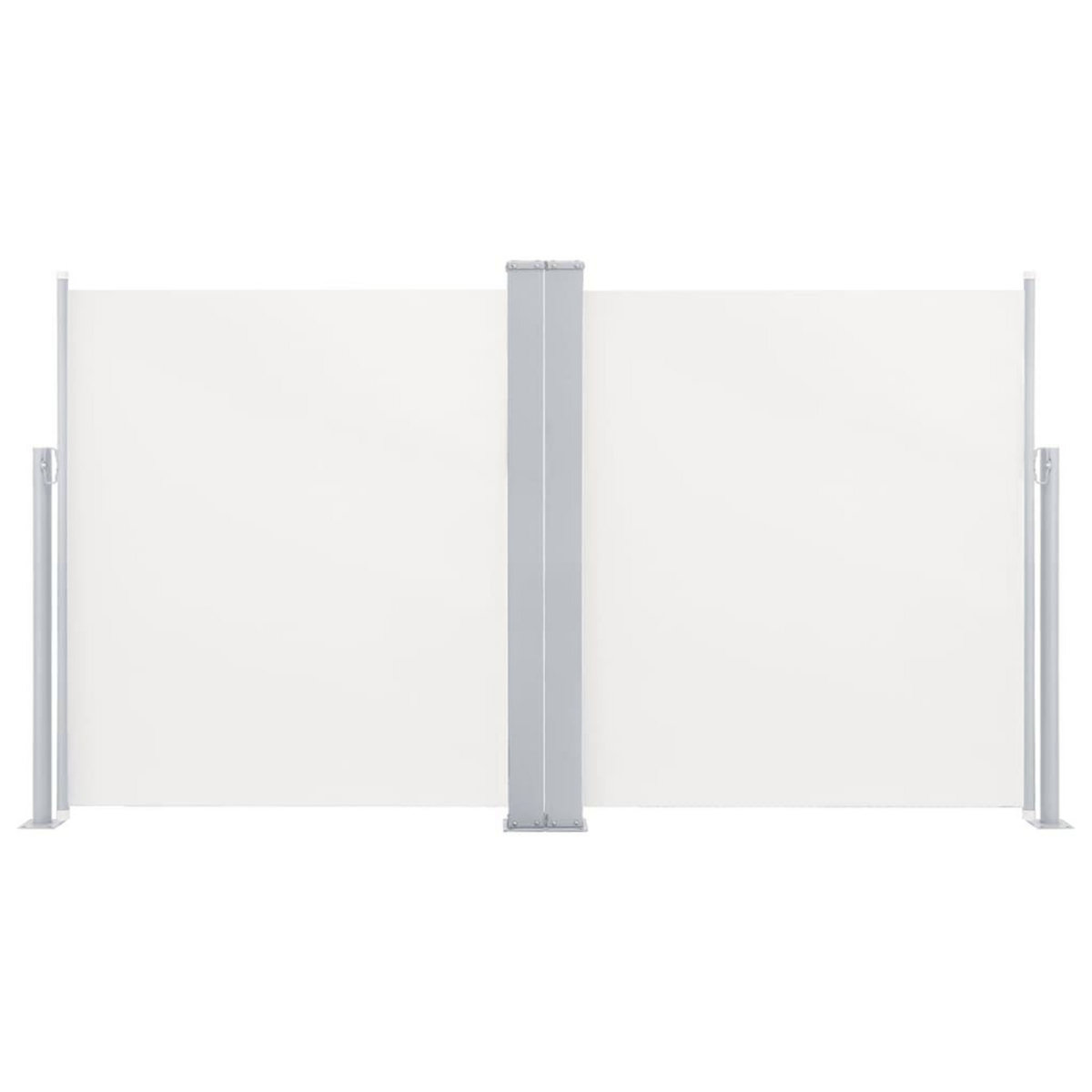 VIDAXL Auvent lateral double retractable de patio 170x600 cm Creme