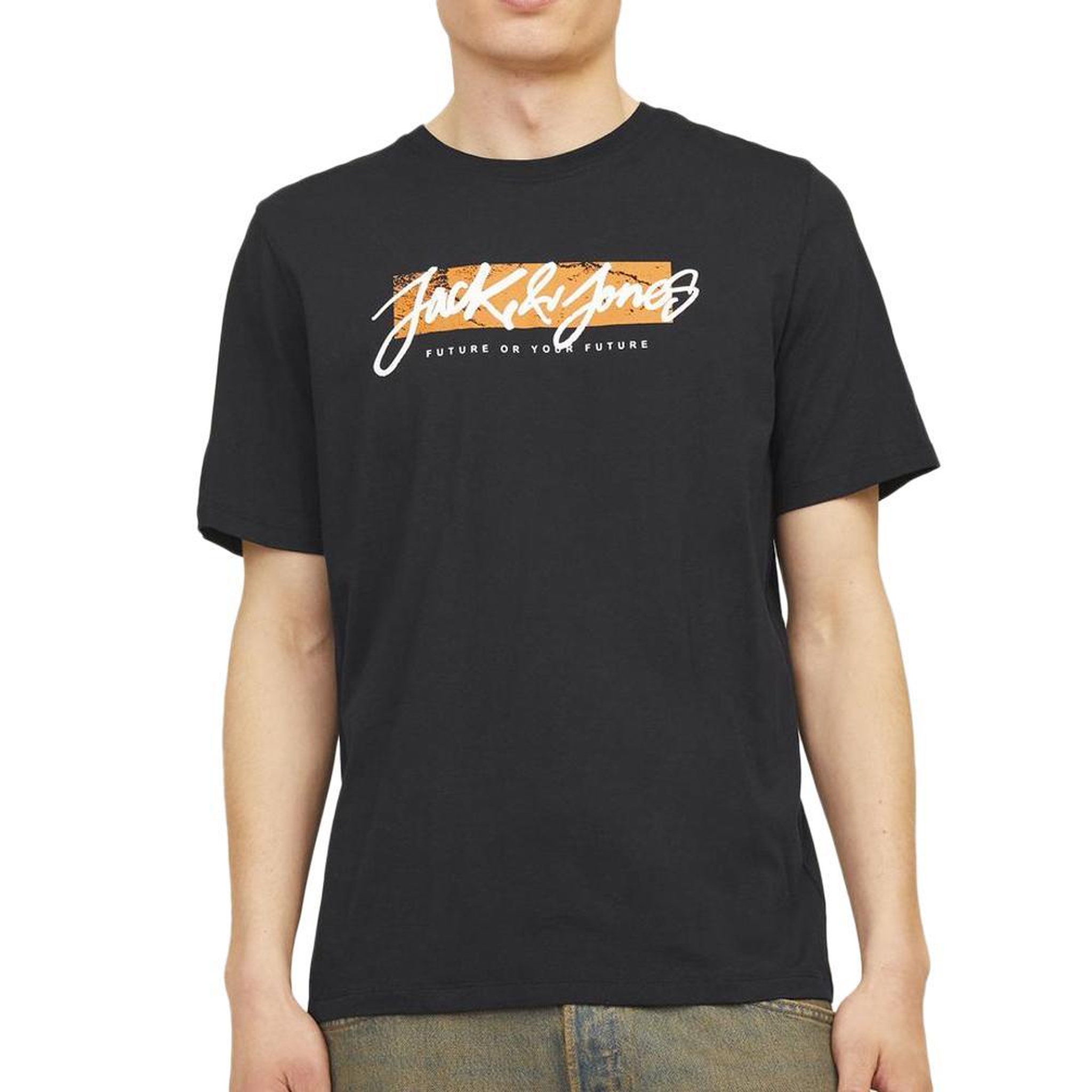 Jack & Jones T-Shirt Noir Homme Jack & Jones Whtiley