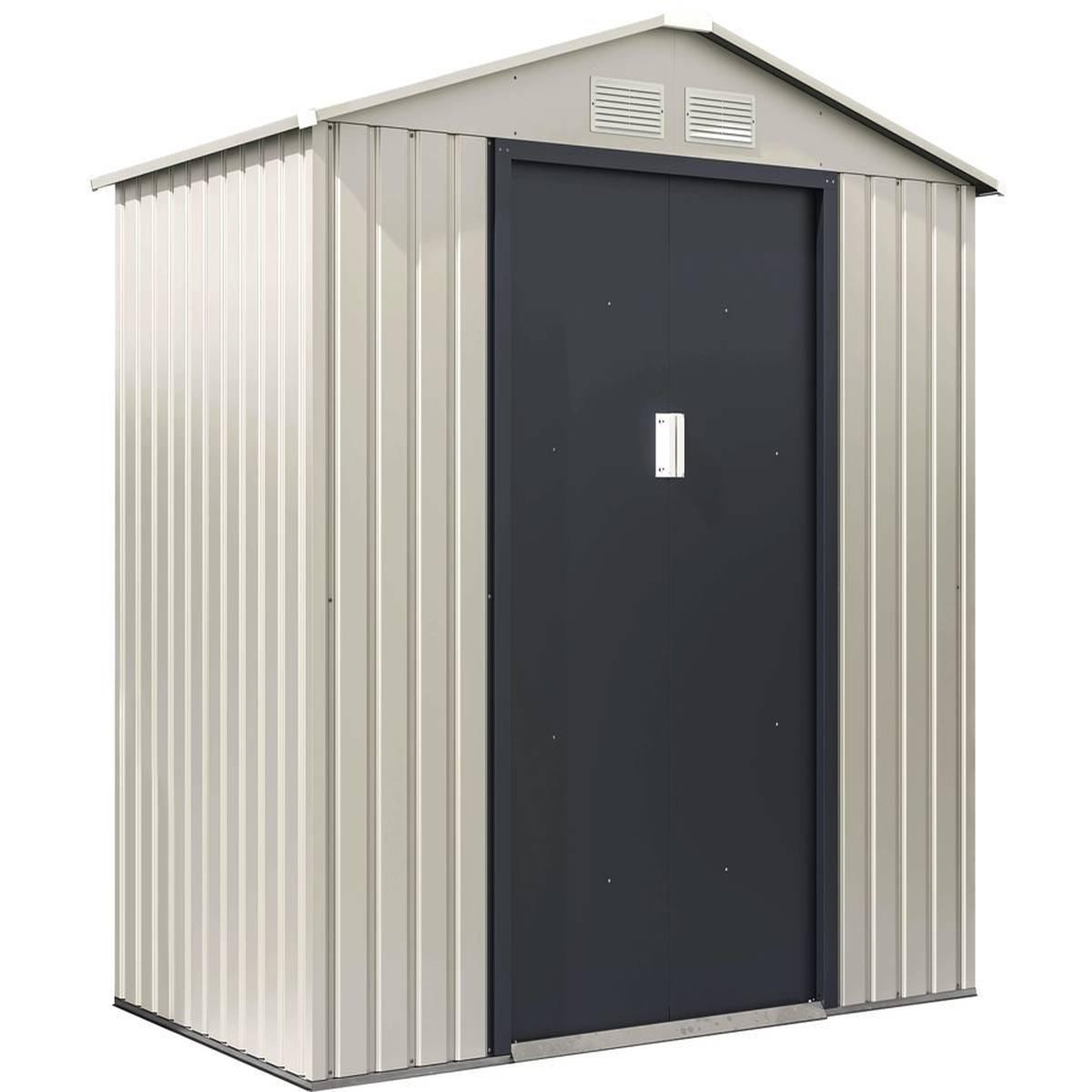 Habitat et Jardin Abri de jardin métal  nebraska  - 4.07 m² - beige/gris anthracite