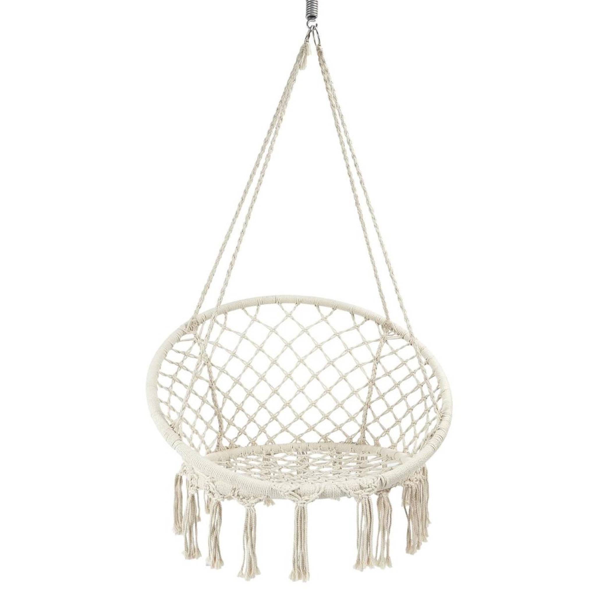 Voir la diapositive 2 : The Home Deco Factory Balancelle macramé  sumatra  120cm beige