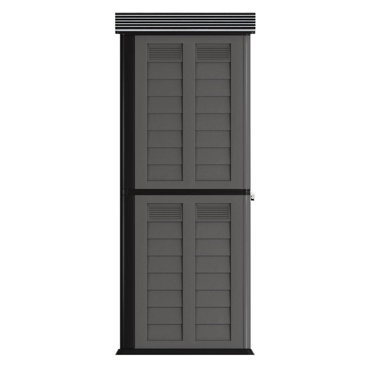 INTEC Abri de jardin 4 portes 151 x 83 x H200 cm Coffre de rangement Armoire d'extérieur INTEC