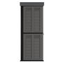 Voir la diapositive 5 : INTEC Abri de jardin 4 portes 151 x 83 x H200 cm Coffre de rangement Armoire d'extérieur INTEC