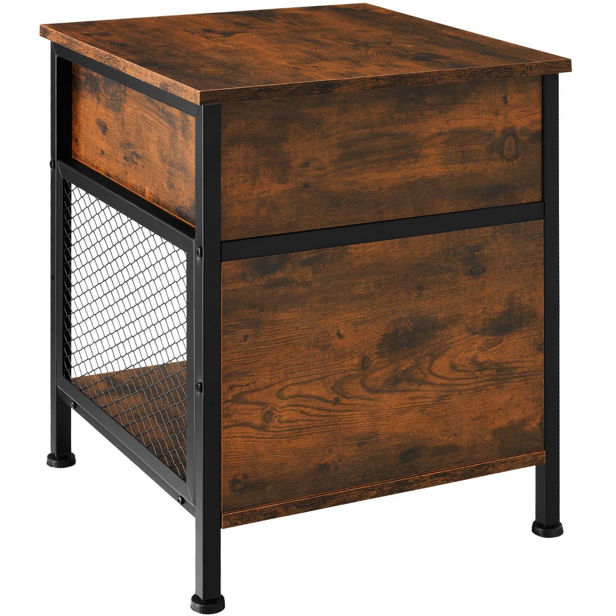 tectake Table de chevet Style industriel 45 x 46 x 555 cm