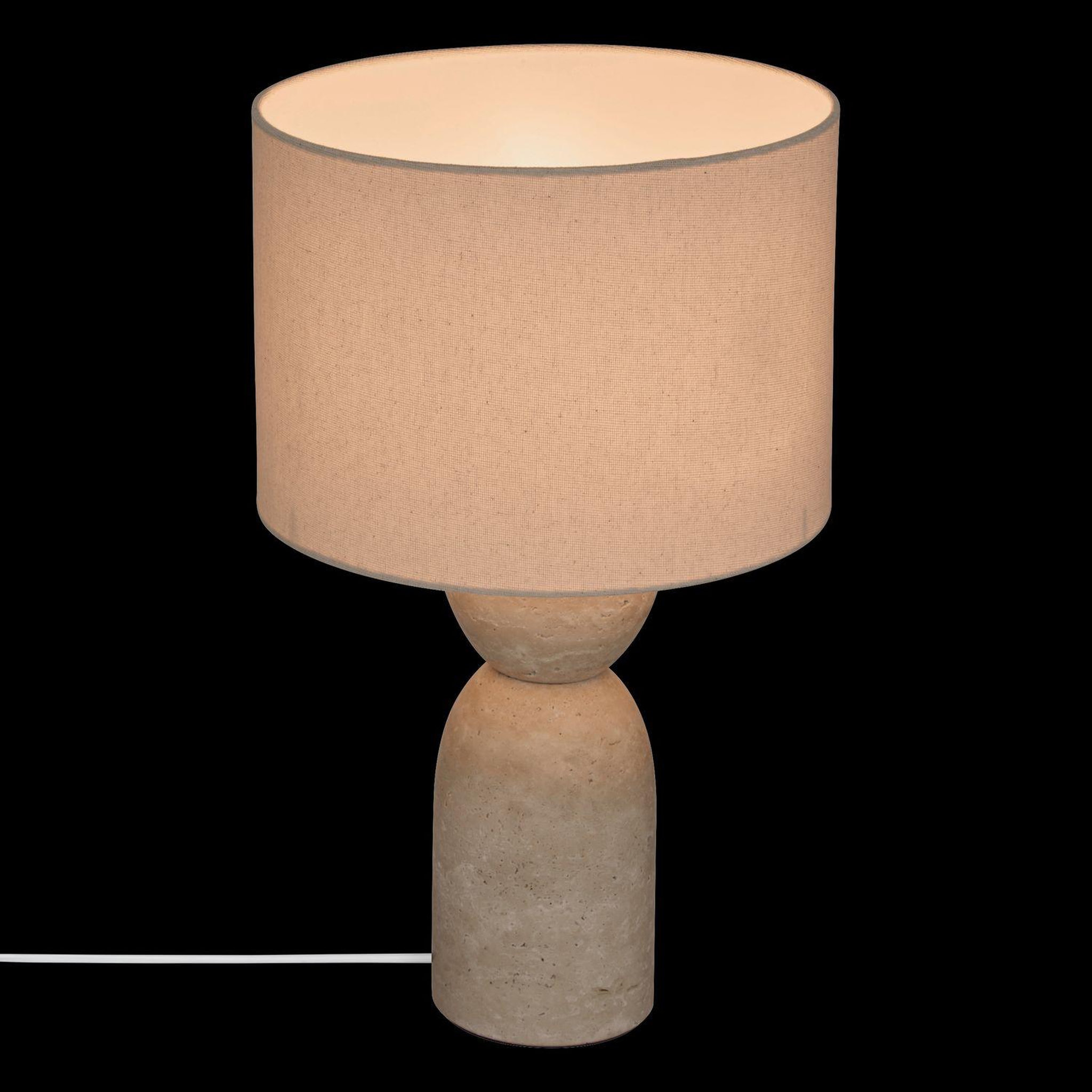 Voir la diapositive 5 : ATMOSPHERA Lampe cylindrique en travertin erin - beige