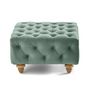 Voir la diapositive 4 : LISA DESIGN Walter - pouf chesterfield en velours - pieds bois