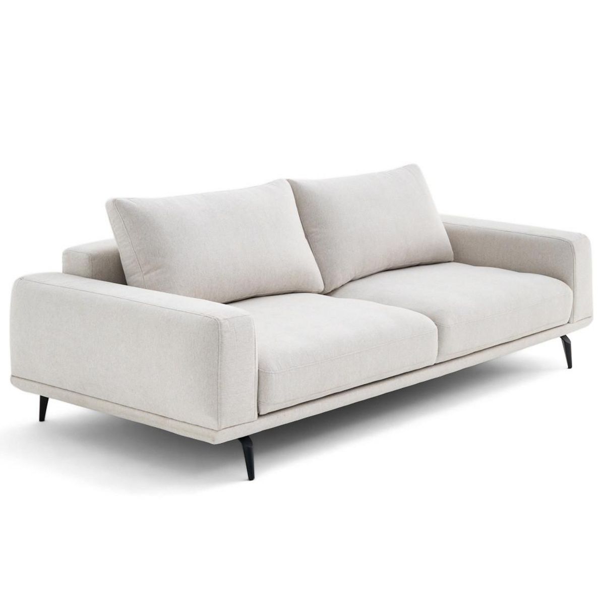 LISA DESIGN Vicence - canapé droit 3 places convertible en tissu