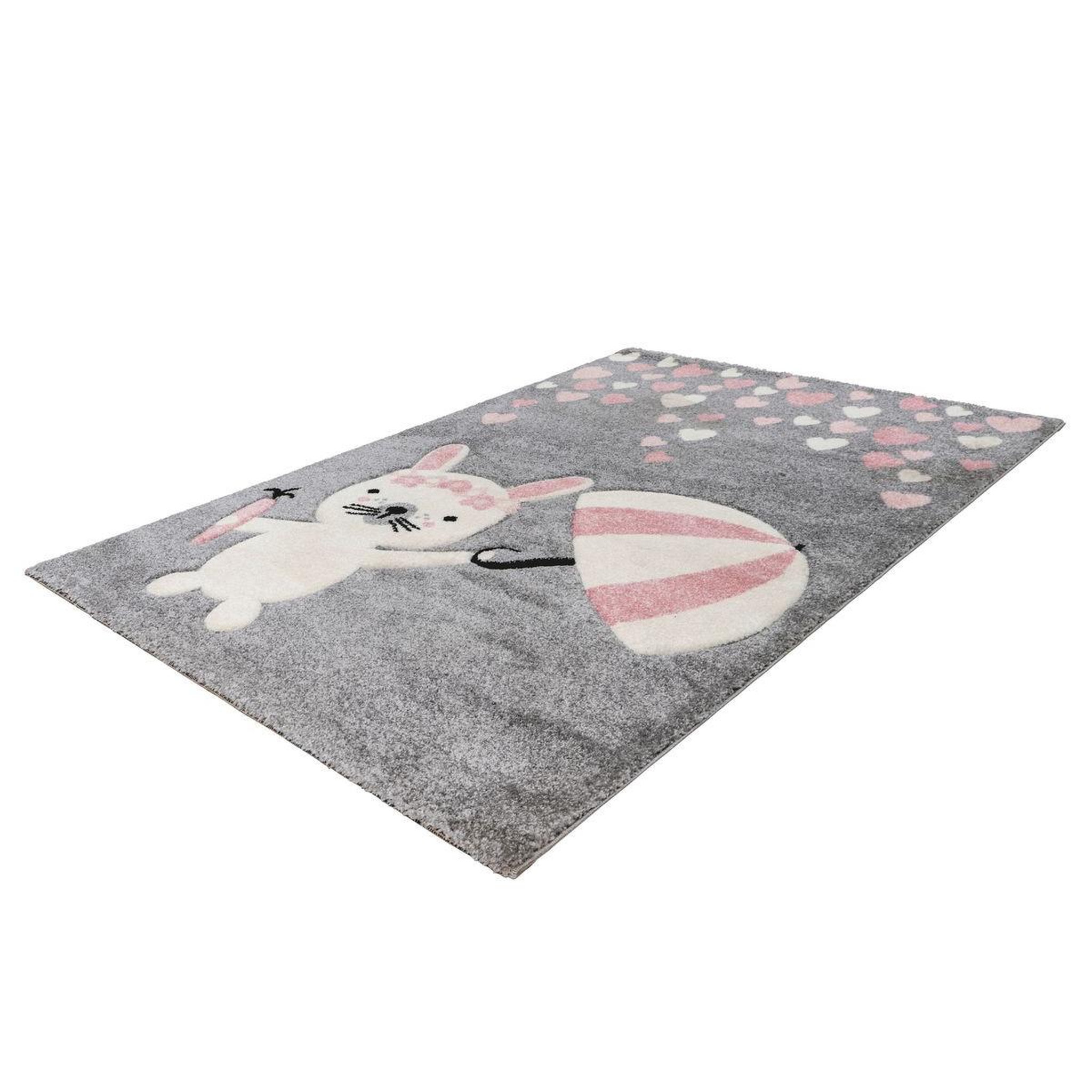 Voir la diapositive 4 : Paris Prix Tapis de Chambre Enfant Lapin  Clermont  Rose