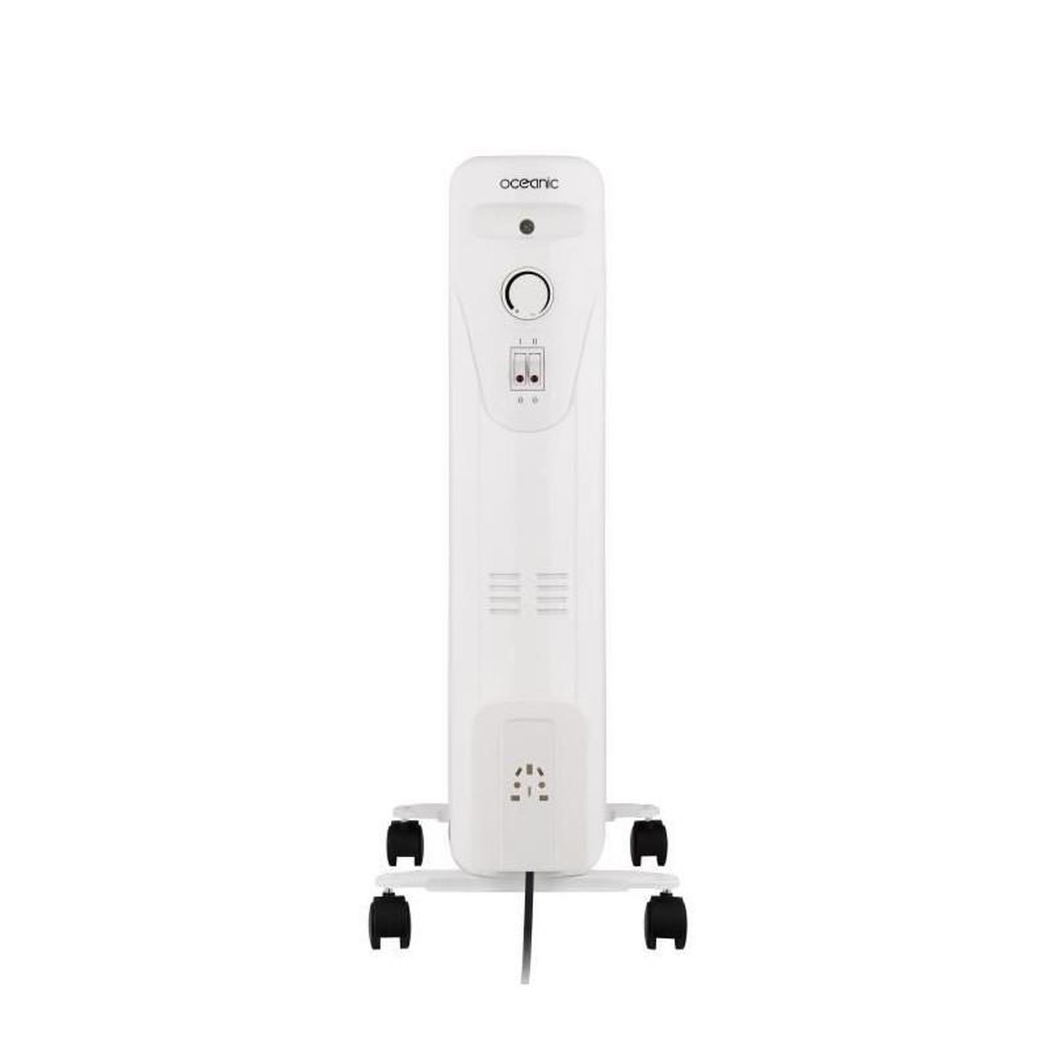 Voir la diapositive 3 : OCEANIC Radiateur électrique bain d'huile 2500W OCEANIC - 3 puissances - 11 éléments - Blanc - Mobile