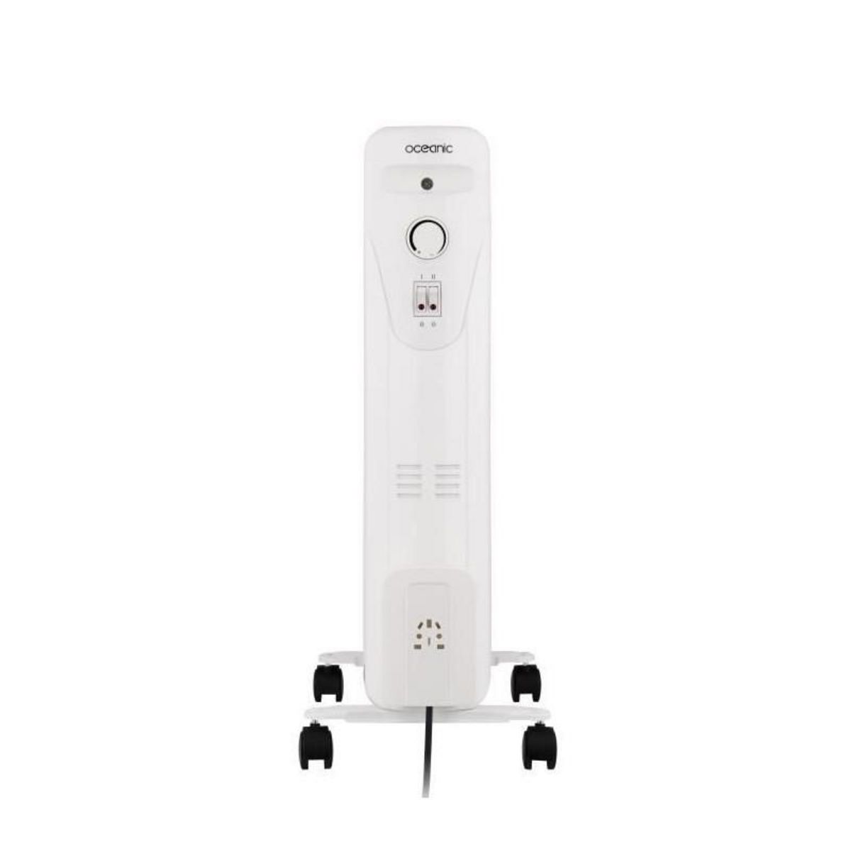 OCEANIC Radiateur électrique bain d'huile 2500W OCEANIC - 3 puissances - 11 éléments - Blanc - Mobile