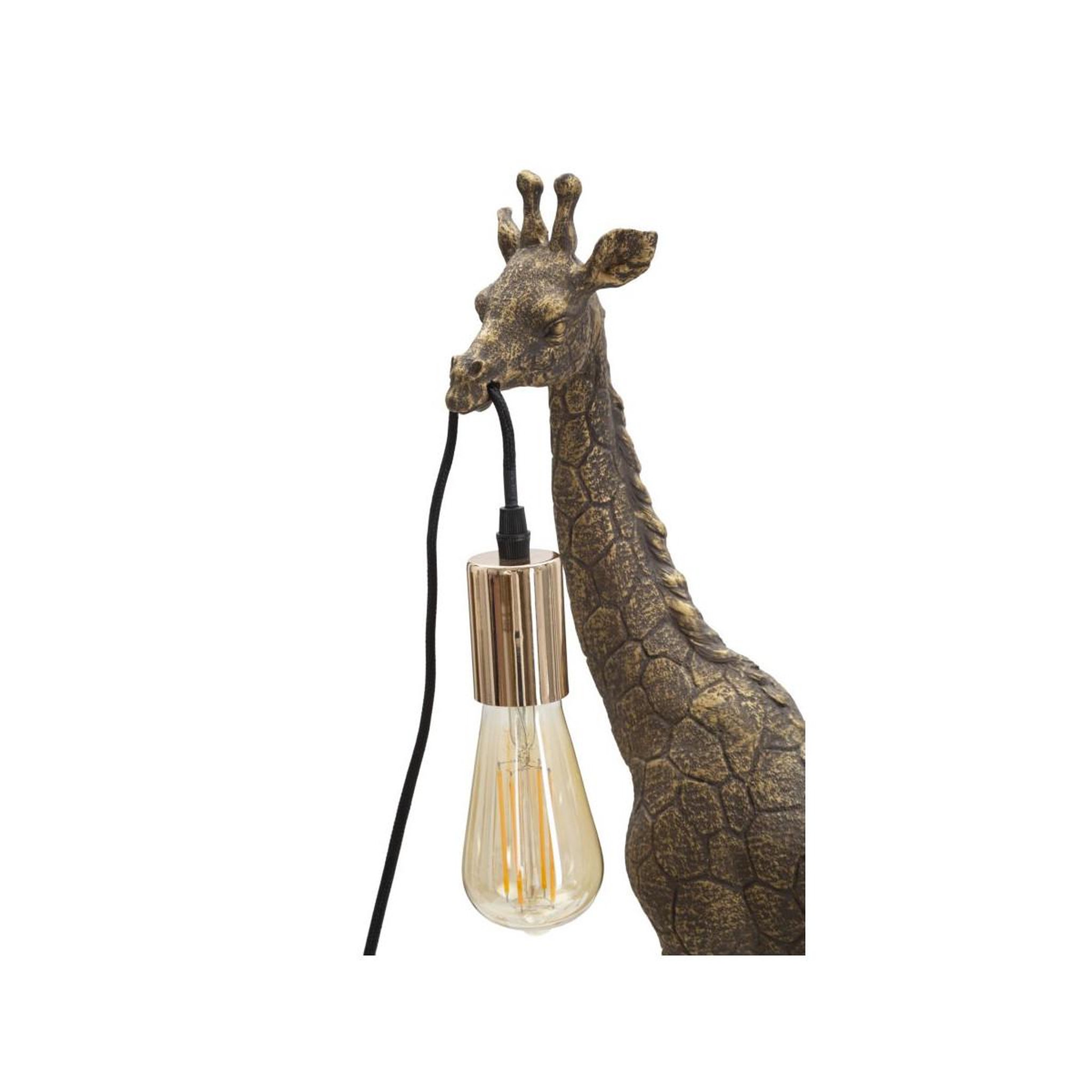 Voir la diapositive 2 : Paris Prix Lampe à poser en résine  girafe  60cm or foncé