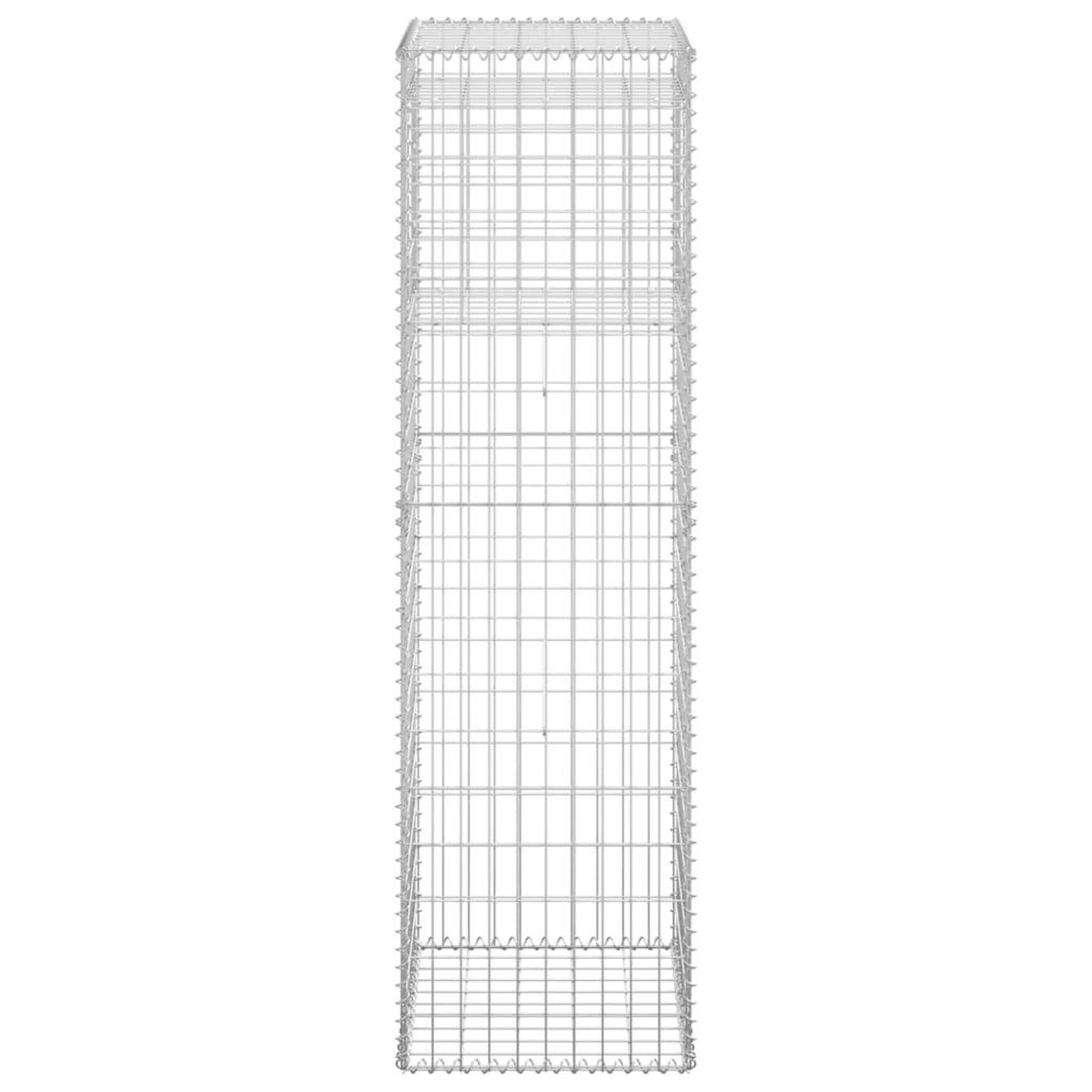 Voir la diapositive 4 : VIDAXL Poteau a panier de gabion 50x50x180 cm Fer