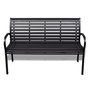 Voir la diapositive 2 : VIDAXL Banc de jardin 125 cm acier et WPC noir