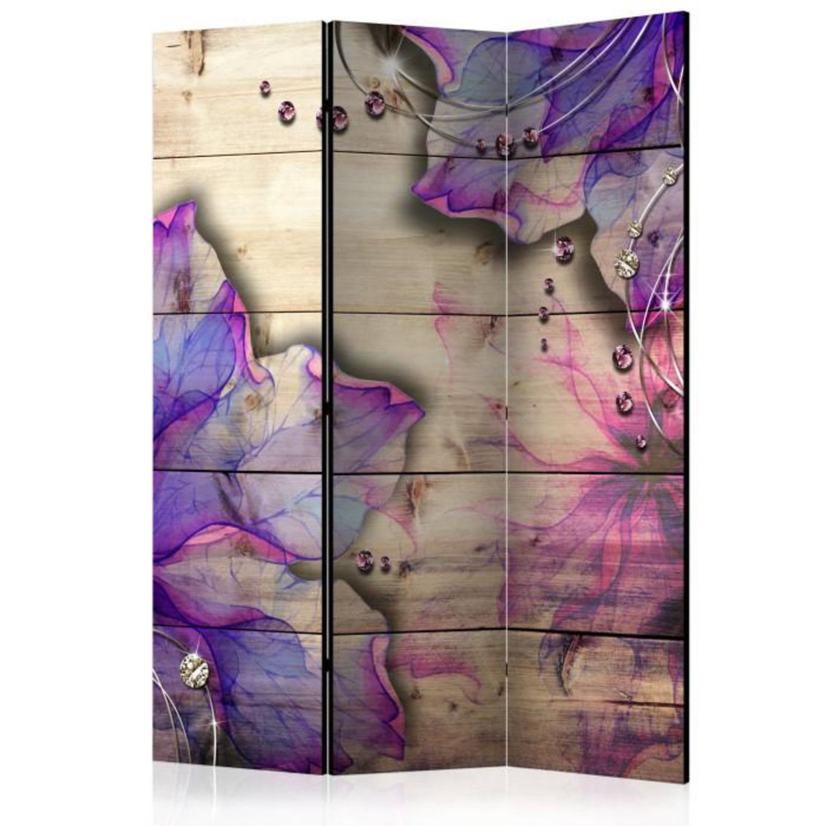 Paris Prix Paravent 3 Volets  Purple Memory  135x172cm