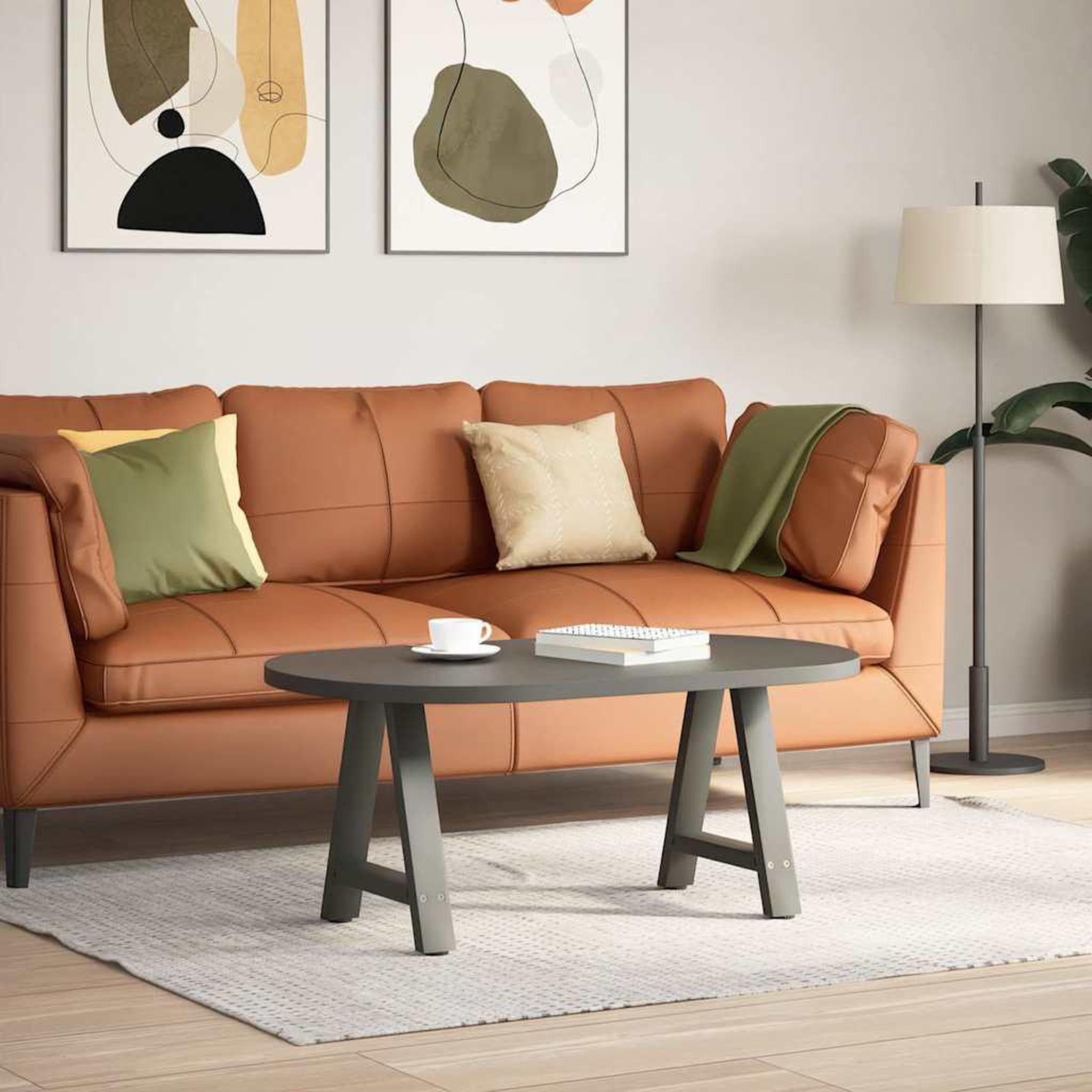 Voir la diapositive 2 : VIDAXL Pieds de table basse forme de A 2 pcs anthracite 50x(42-43) cm