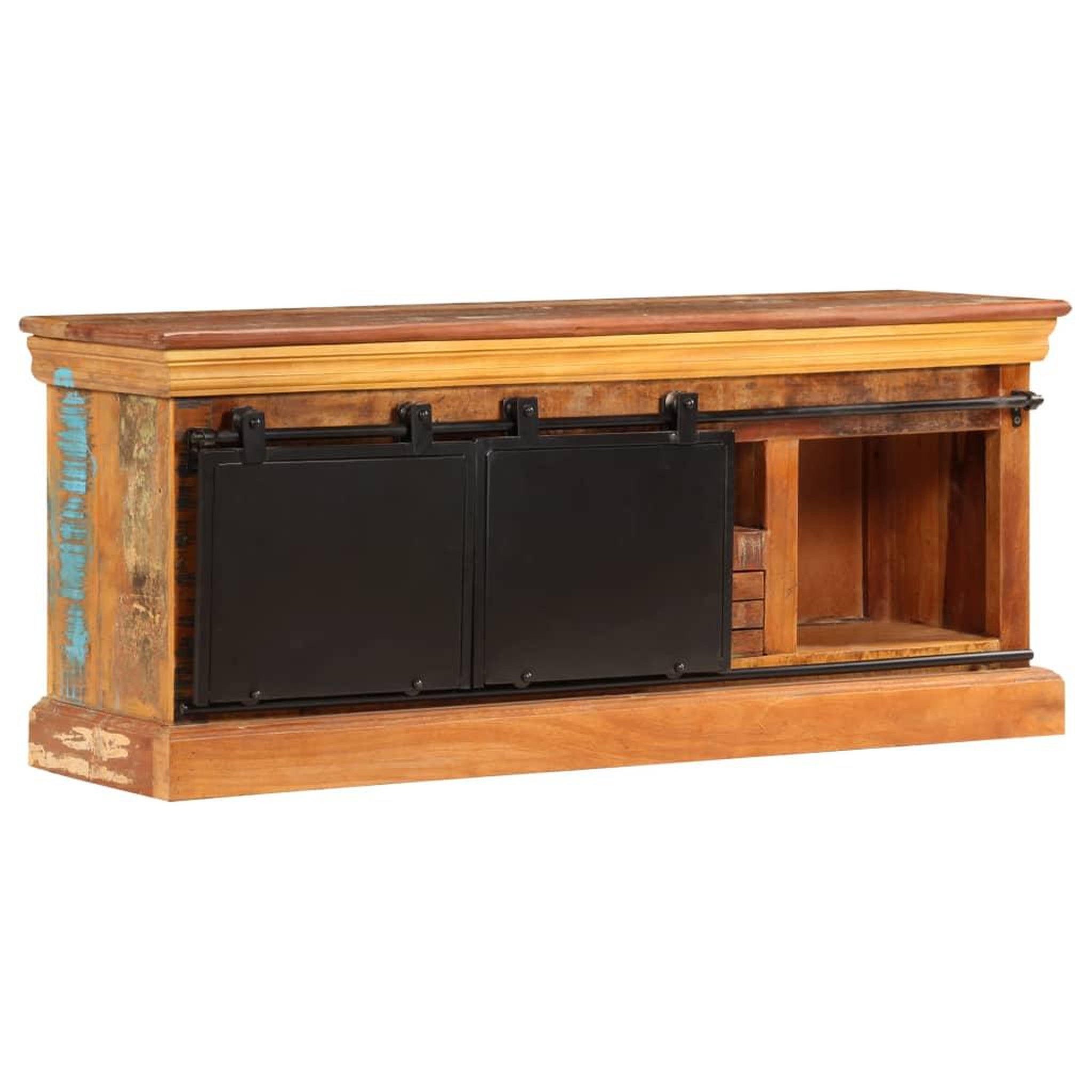 Voir la diapositive 5 : VIDAXL Meuble tv 110 x 30 x 45 cm bois de recuperation massif