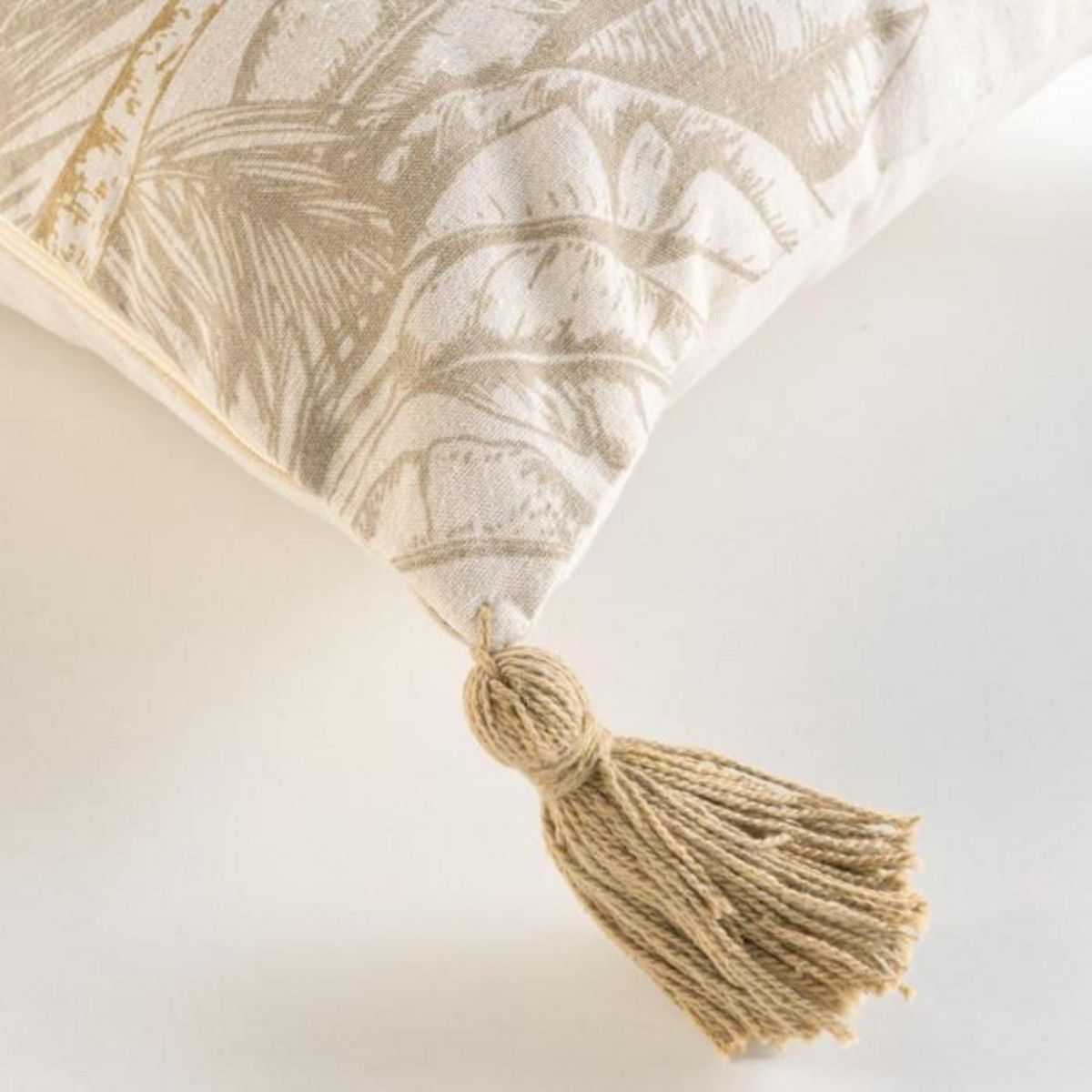 Paris Prix Coussin Déco Imprimé  Dune  30x50cm Naturel