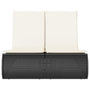 Voir la diapositive 4 : VIDAXL Chaise longue double avec coussins noir resine tressee