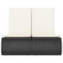 Voir la diapositive 4 : VIDAXL Chaise longue double avec coussins noir resine tressee
