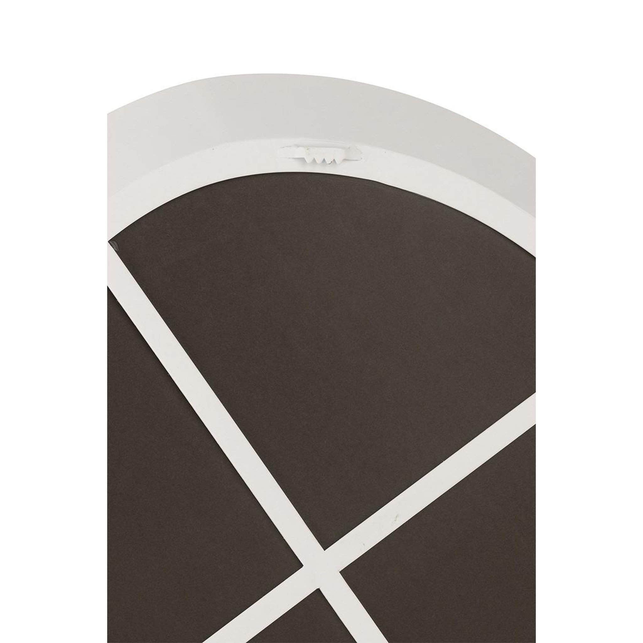 Voir la diapositive 3 : J-LINE Miroir Mural en Métal  Lorenzo  60cm Blanc