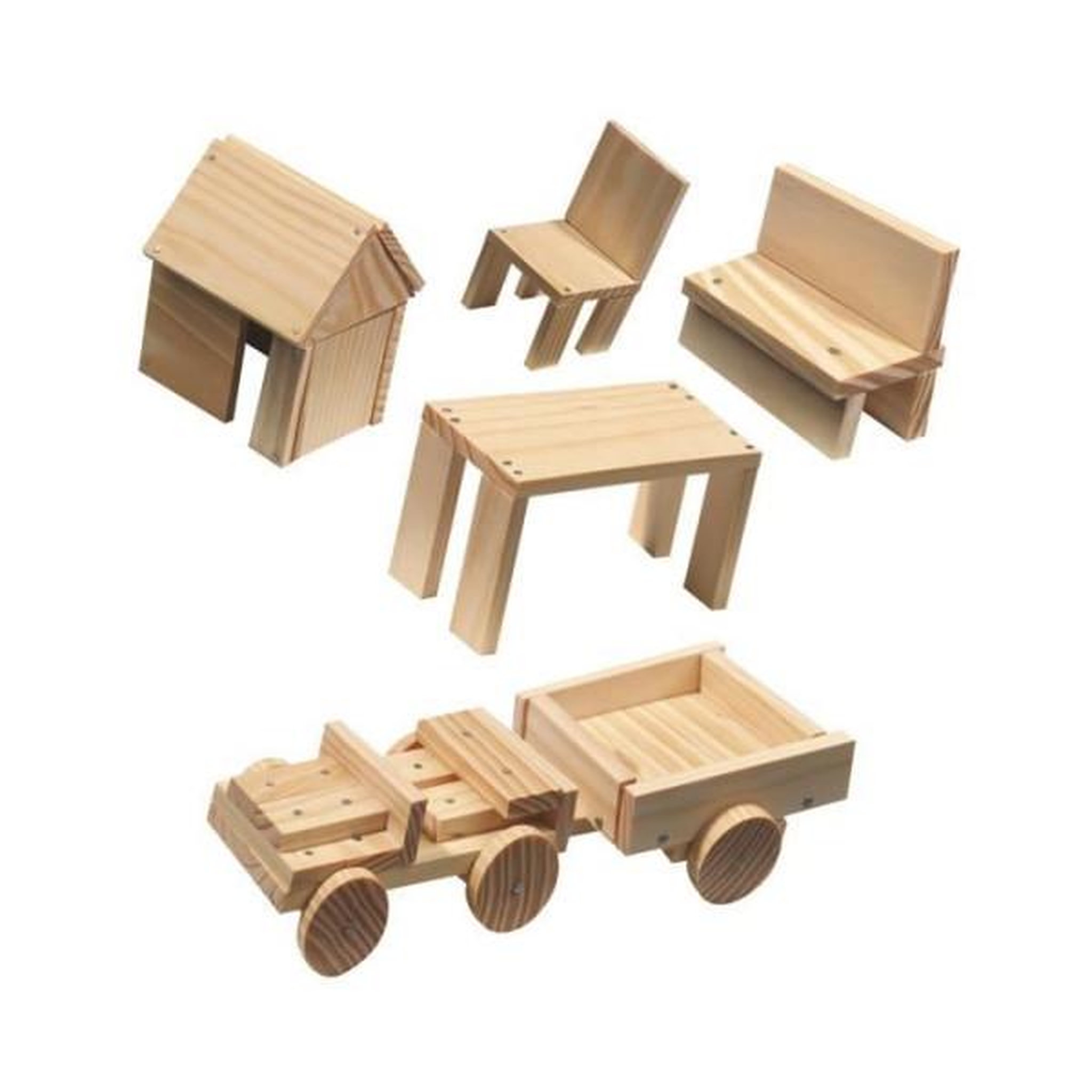 Voir la diapositive 2 : SES Creative Atelier de menuiserie - SES CREATIVE - Kit complet - Jouets en bois