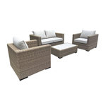 Proloisirs Set 4 pièces Quiesa en aluminium/wicker - naturel